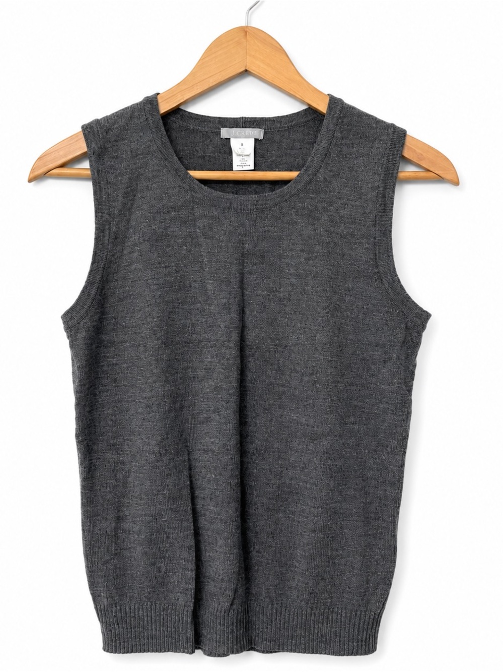 J.Crew 100% Merino Wool Sweater Shell Gray Sleeveless Knit Top S